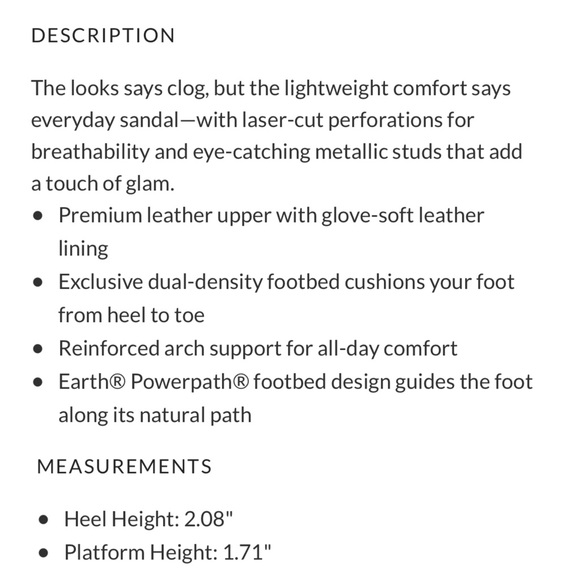 NIB Earth Pine Toba Slingback Studded Clog Sandal - Picture 11 of 11